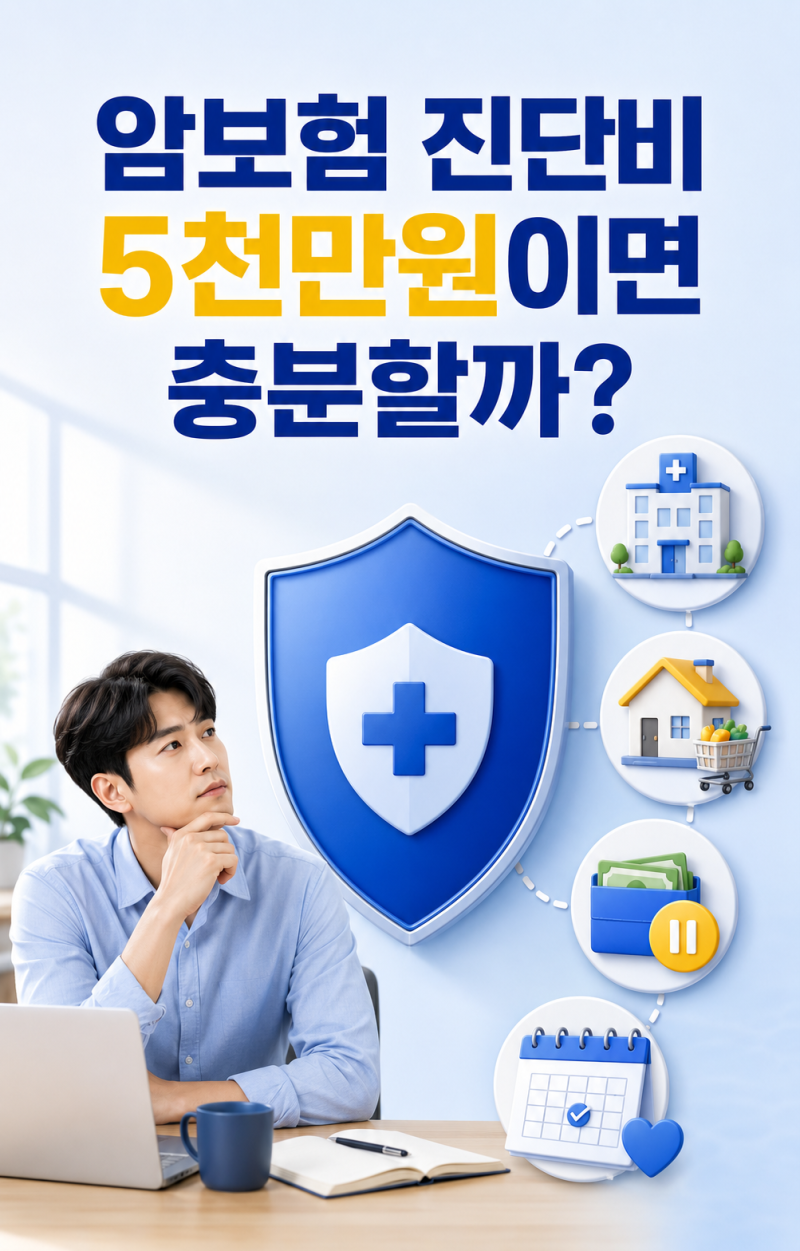 암보험 진단비 5천만원이면 충분할까? 실제 치료비·생활비까지 계산해봤습니다