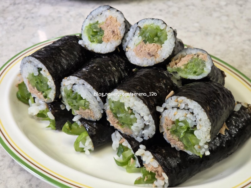 참치오이꼬마김밥 만드는 법 오이참치김밤 만들기 레시피