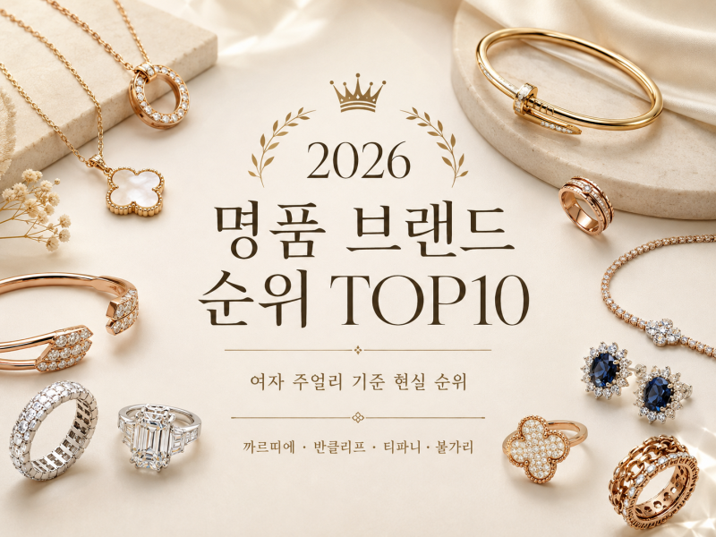 2026 명품 브랜드 순위 TOP10｜여자 주얼리 까르띠에·반클리프·티파니·불가리 현실 순위