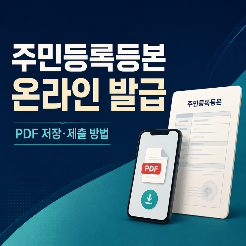 주민등록등본 온라인 발급 방법｜모바일 확인·PDF 저장·카카오톡 제출까지