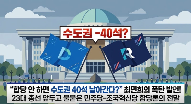 "합당 안 하면 수도권 40석 날아간다?"… 최민희 발언으로 본 민주당-조국혁신당 합당론의 실....