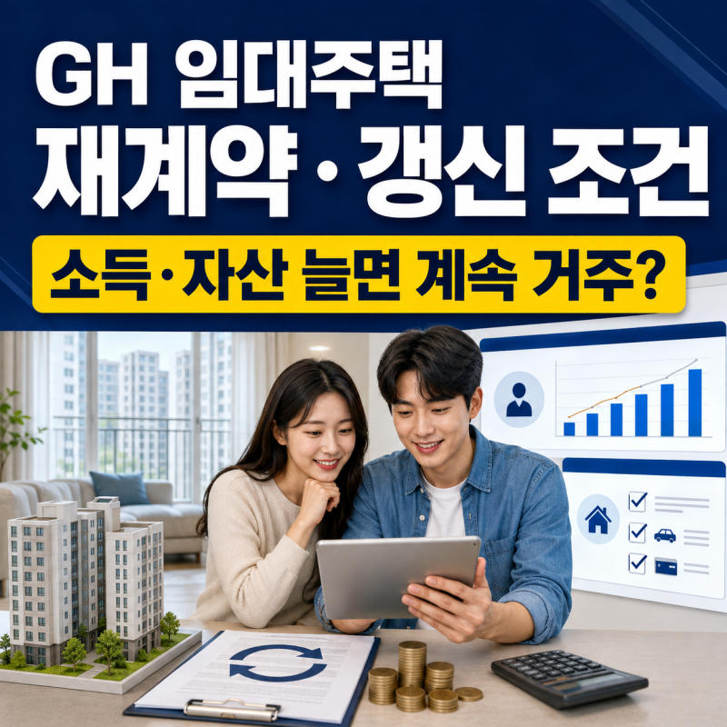 GH 임대주택 재계약과 갱신 조건, 소득과 자산이 늘어나면 계속 거주할 수 있을까? : 공공임대....