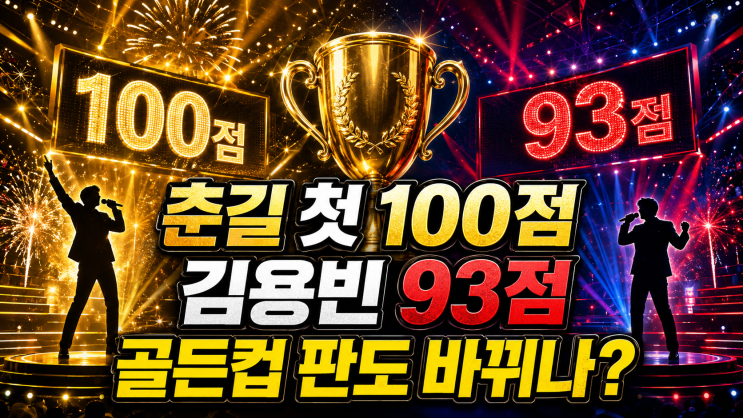 금타는 금요일 춘길 첫 100점｜김용빈 93점, 골든컵 판도 바뀌나