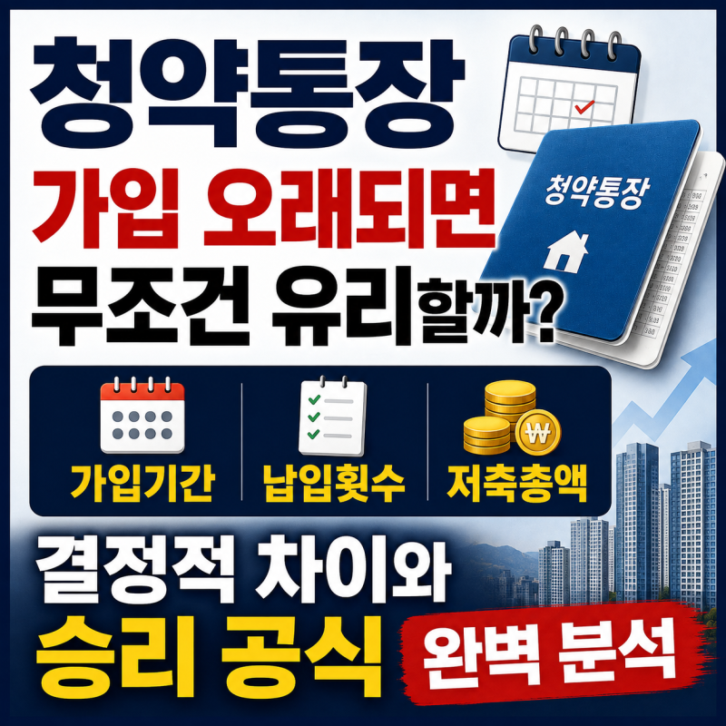 청약통장에 가입한 지 오래되면 무조건 유리할까? : 가입기간, 납입횟수, 저축총액의 결정적 ....