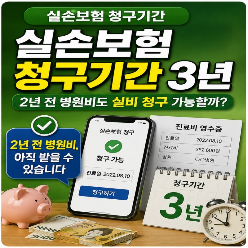 실비보험 청구기간 3년｜몇 년 전 병원비까지 청구할 수 있을까?