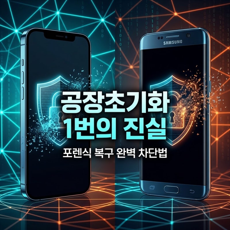 아이폰·갤럭시 공장초기화 1번의 진실, 포렌식 복구 완벽 차단법