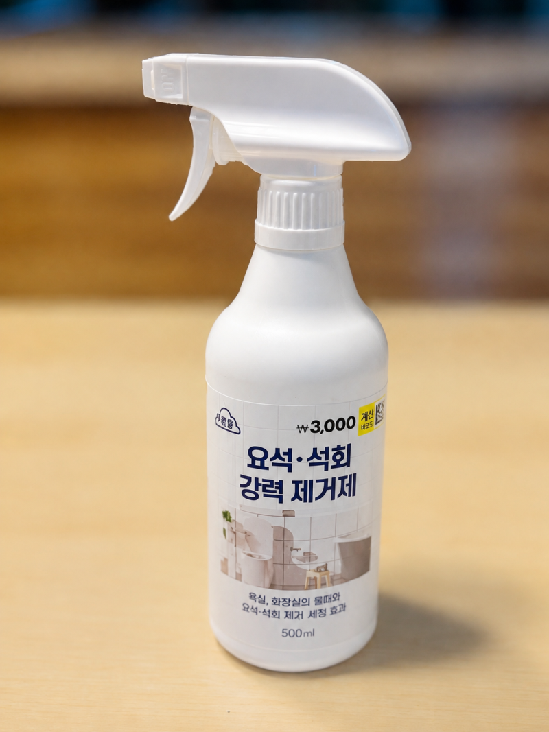 다이소 욕실 물때 제거제 솔직후기, 샤워부스는 아쉽고 욕조는 대만족