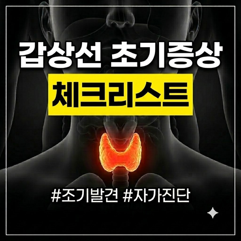 갑상선 기능 저하증 초기증상 체크리스트와 핵심 원인 5가지