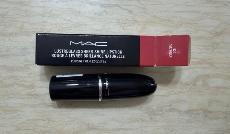 맥 new러스터글래스 쉬어 샤인 립스틱 씨쉬어 발색