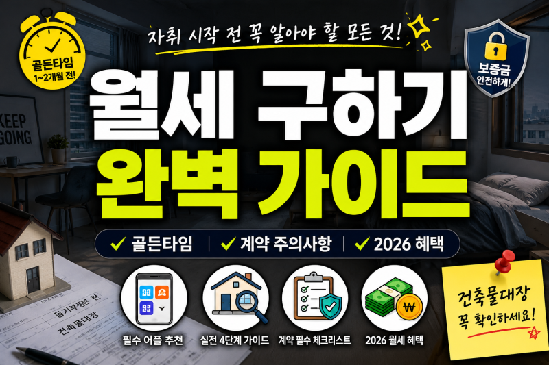 월세 구하는 방법 및 시기, 주의사항 & 어플 추천