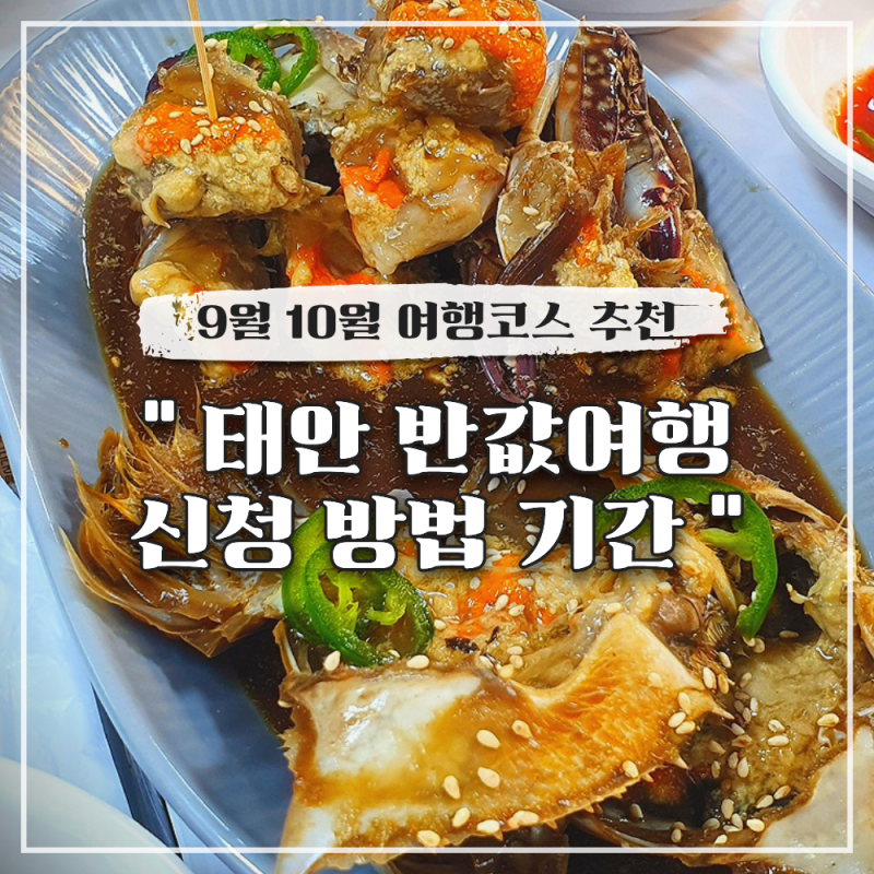 9월 10월 태안 반값여행 신청 방법 기간 여행코스 추천