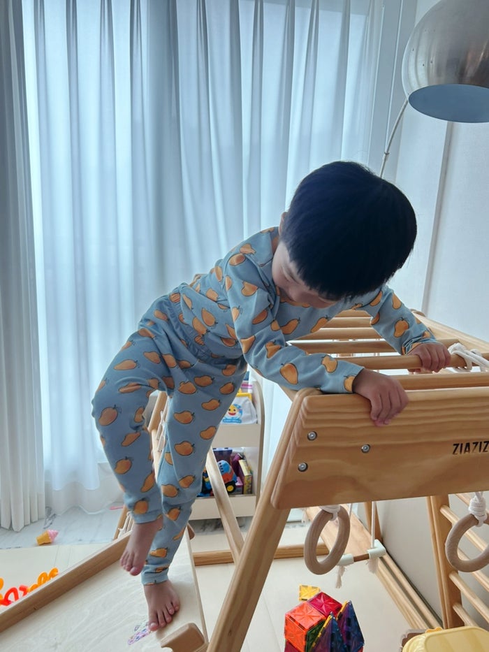 가을 실내복 몽다다 오렌지 망고 아이가 먼저 찾아입는 등원룩 사이즈 추천