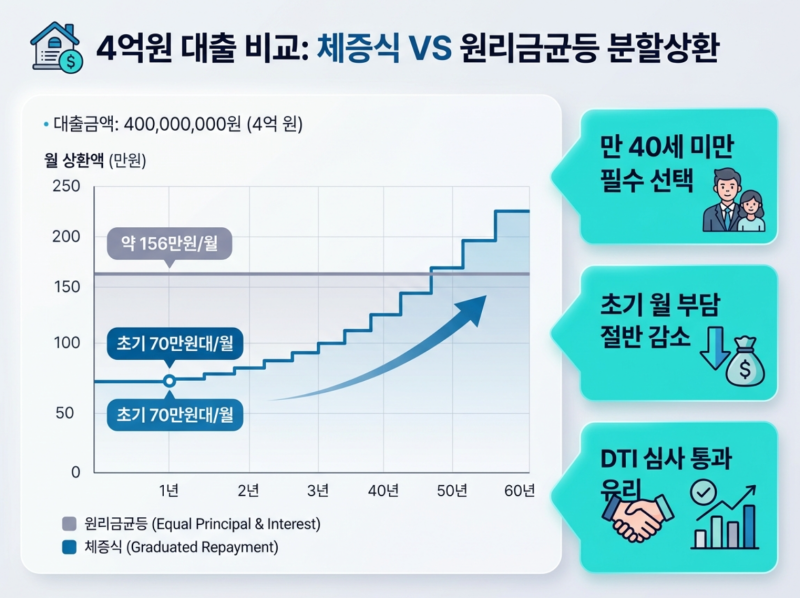 잔금 5천 모자랄 수도.. 신생아 특례대출 4억 풀 승인과 만 40세 미만 체증식 상환 팁