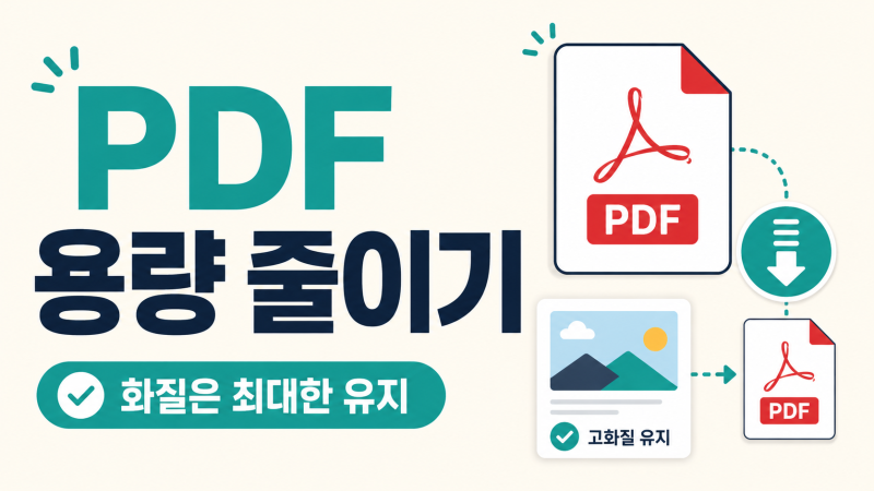 PDF 용량 줄이는 방법, 화질은 최대한 유지하면서 압축하기
