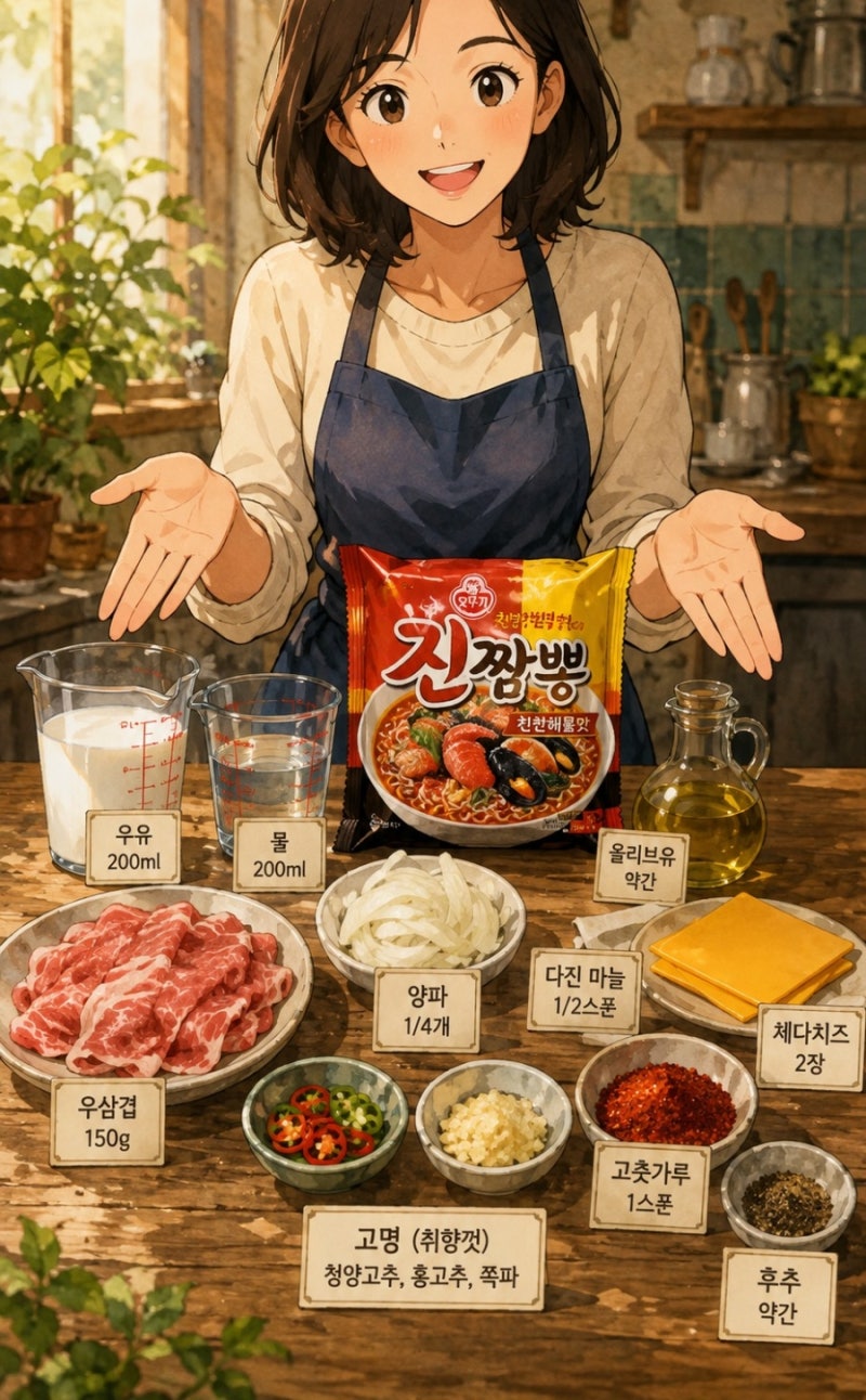 [황금레시피]보배반점 크림짬뽕 레시피
