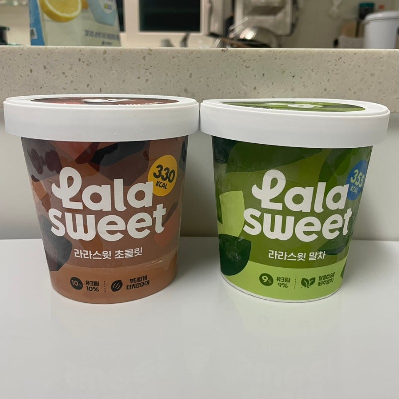 CU 편의점 저칼로리 간식 라라스윗 아이스크림 칼로리 초콜릿, 말차 맛 후기
