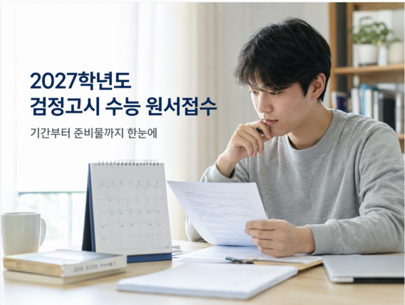 2027학년도 검정고시 수능 원서접수 방법과 준비물 총정리