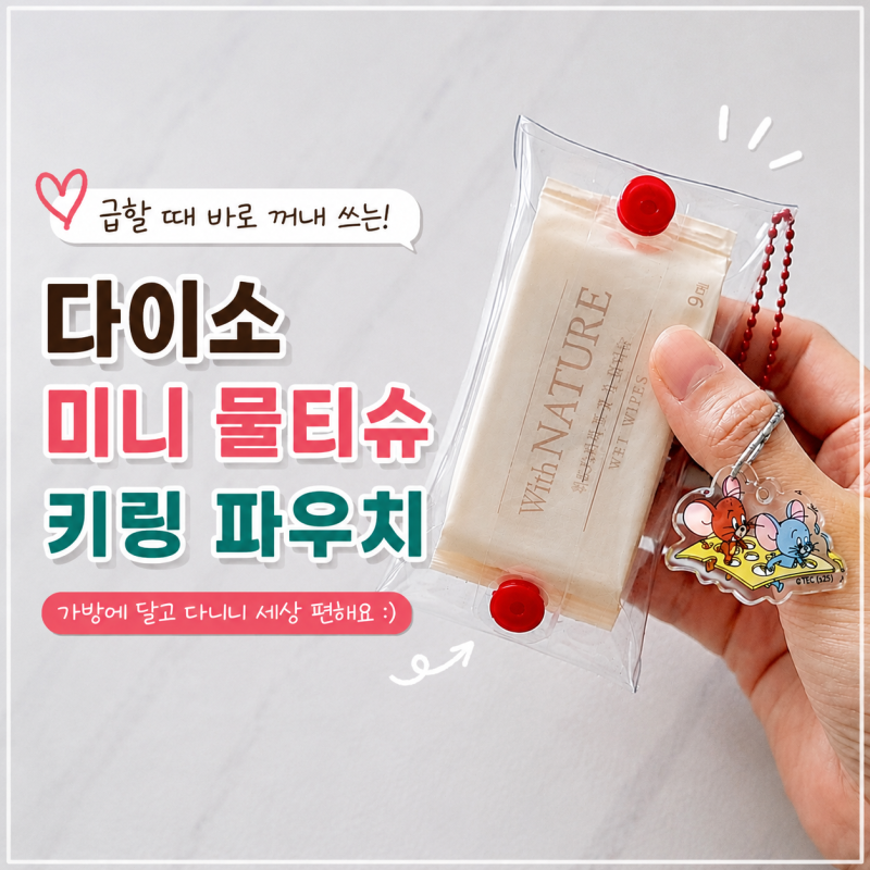 다이소 미니 물티슈, 그냥 넣어 다녔는데 이 조합 알고 나니 못 돌아가요