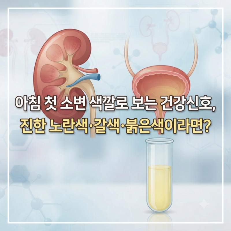 아침 첫 소변 색깔로 보는 건강신호, 진한 노란색·갈색·붉은색이라면?