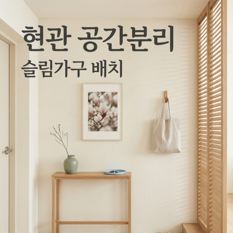 "중문 없는" 복도식 아파트... 현관 훤히 보였는데 슬림 가구 하나로 180도 바뀐 사연