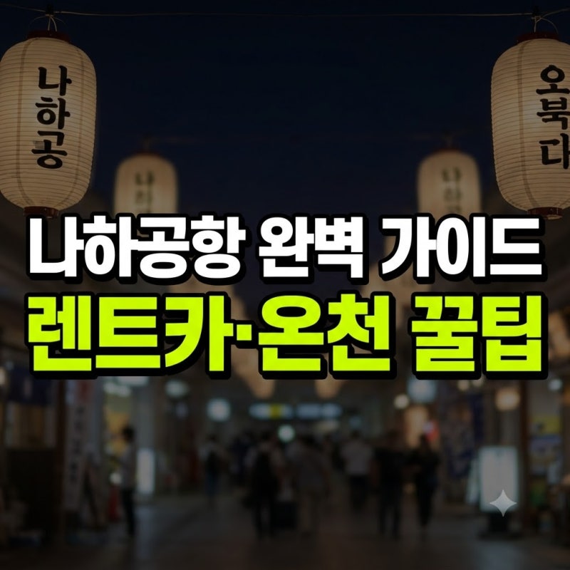 일본 오키나와 나하공항 렌트카 온천 비행기표 총정리(+면세점 맛집 이온ATM 편의점 주차 근....