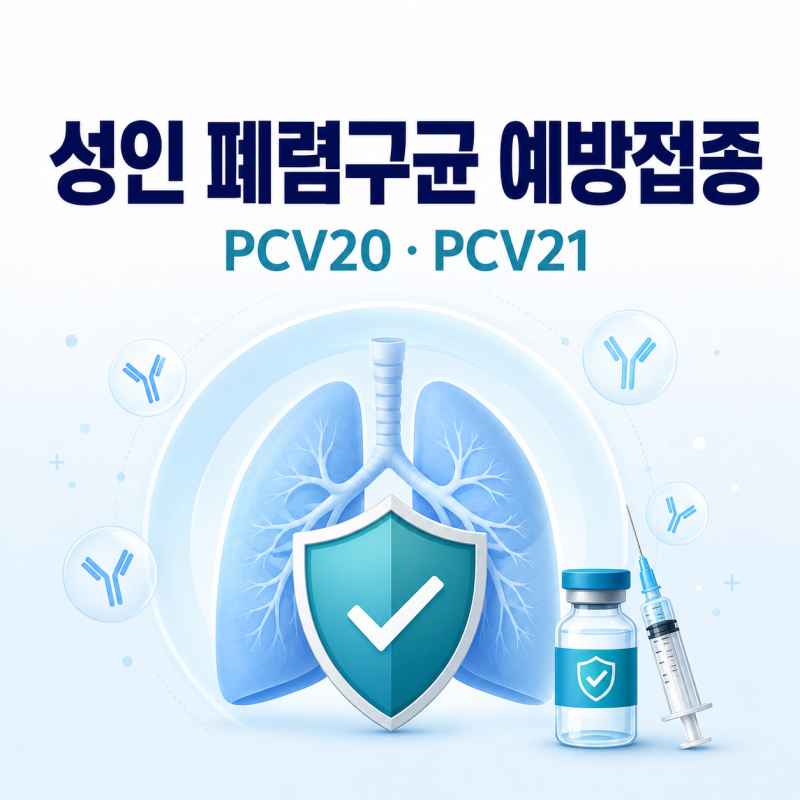 성인 폐렴구균 예방접종 PCV20,PCV21