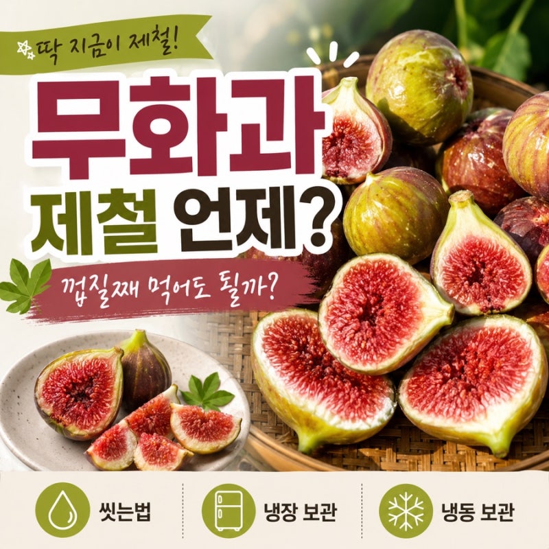 무화과 제철 언제? 껍질째 먹는법부터 씻는법·냉장 냉동 보관까지