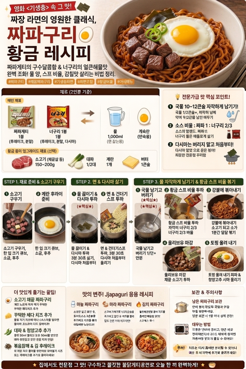 [광고]영화 속 그 맛! 촉촉하고 고급스러운 채끝 짜파구리 만들기 ✨