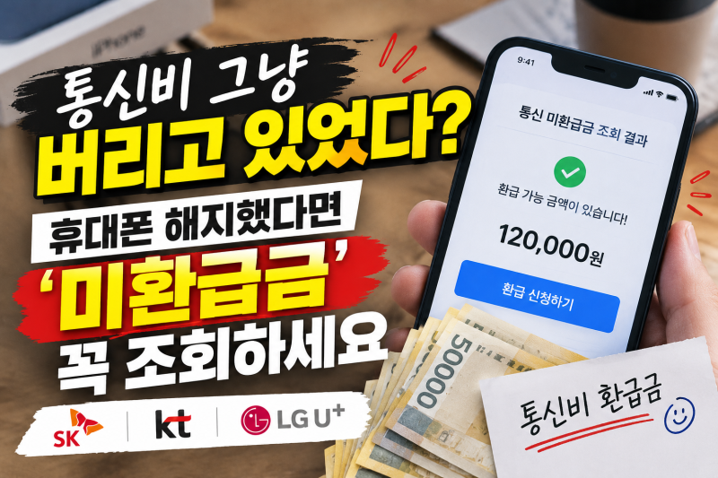 통신비 그냥 버리고 있었다?｜휴대폰 해지했다면 ‘미환급금’ 꼭 조회하세요