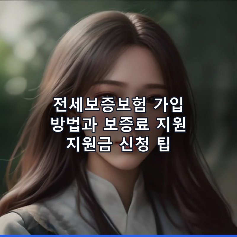 전세보증보험 가입 방법과 보증료 지원 지원금 신청 팁