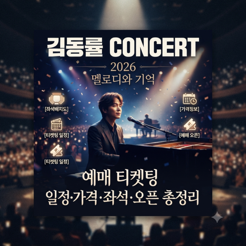 김동률 콘서트 2026 예매, 티켓팅 일정·가격·좌석·예매 오픈 총정리