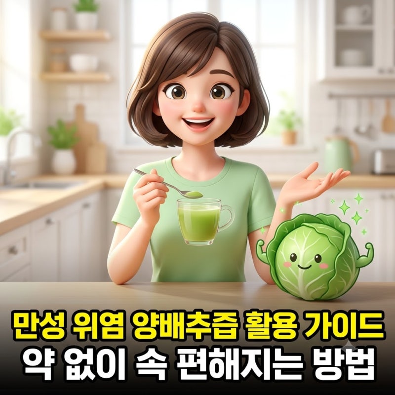 약 없이 다스리는 위 건강, 만성 위염 환자를 위한 양배추즙 활용 가이드