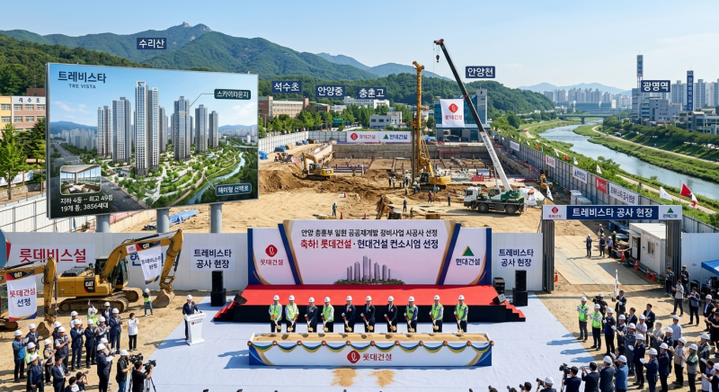 안양 충훈부 공공재개발 1.4조 대어 수주, 롯데건설·현대건설 트레비스타 탄생