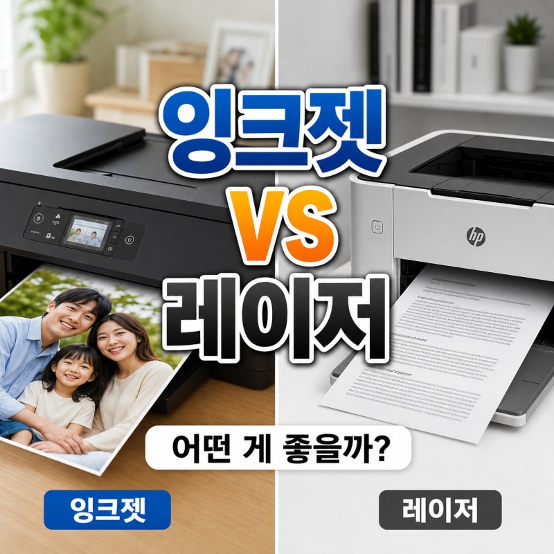 가정용 프린터 추천｜잉크젯 vs 레이저 어떤 게 더 좋을까?