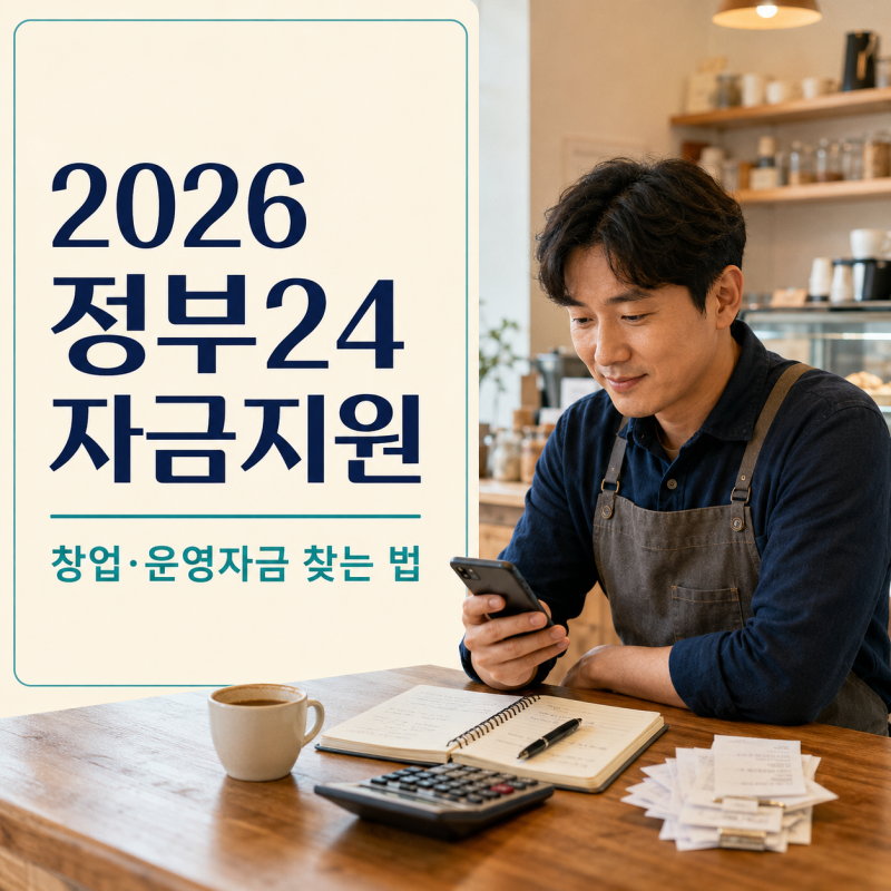 2026 정부24 창업지원금 찾는 법｜소상공인 운영자금·정책자금 신청 전 체크