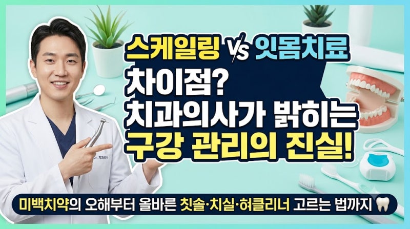 미백치약·스케일링의 오해? 치과의사가 말하는 진짜 올바른 잇몸 관리법