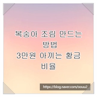 복숭아 조림 만드는 방법, 3만원 아끼는 황금비율