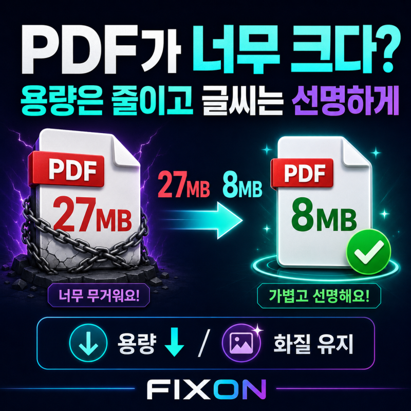 PDF 용량이 너무 크다면 이렇게 줄이세요! 화질 손상 줄이는 압축 방법