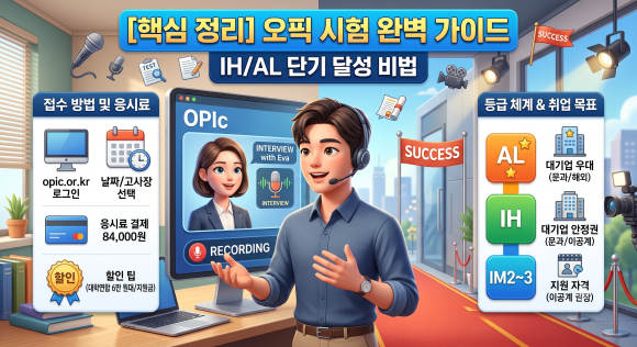 자격증취득정보오픽(OPIc) 시험 완벽 정리: 접수 방법·응시료·취업 인정 등급부터 출제 유형 ....