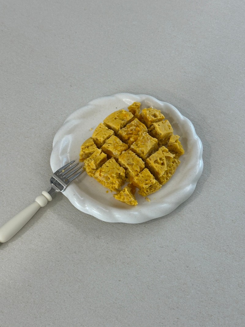 아기 간단한 아침메뉴 5분 단호박오트밀빵