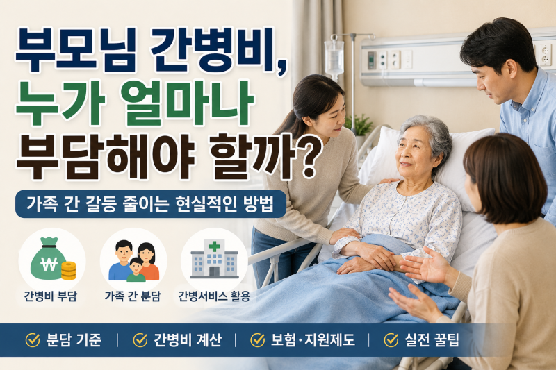 부모님 간병비, 누가 얼마나 부담해야 할까? 가족 간 갈등 줄이는 방법