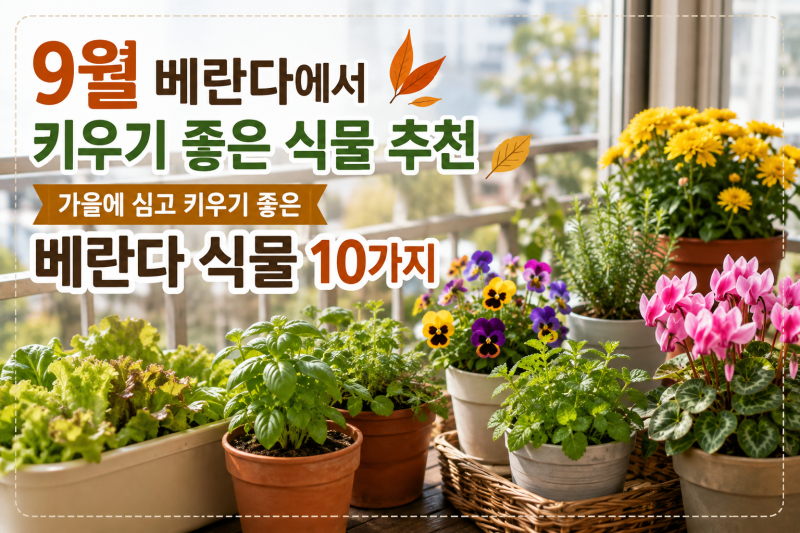 9월 베란다에서 키우기 좋은 식물 추천｜가을에 심고 키우기 좋은 베란다 식물 10가지