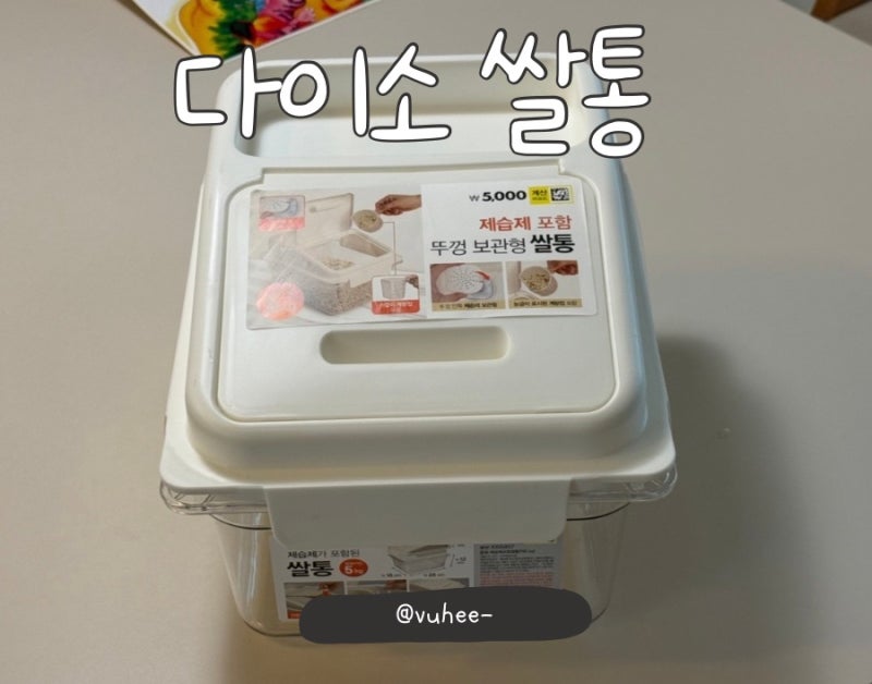 다이소 5천원 쌀통 후기 | 제습제 포함 가성비 최고