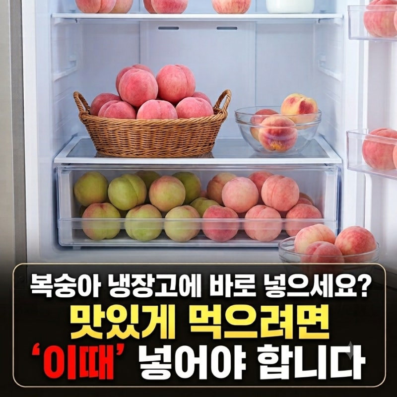 복숭아 냉장고에 바로 넣으세요? 맛있게 먹으려면 ‘이때’ 넣어야 합니다