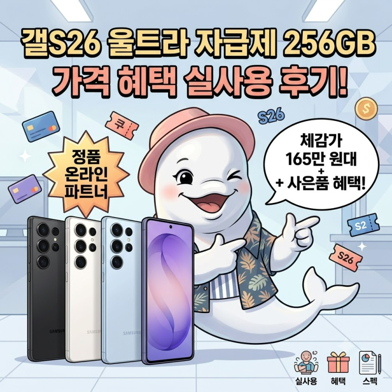 갤럭시 S26 울트라 자급제 256GB 가격 혜택 실사용 후기