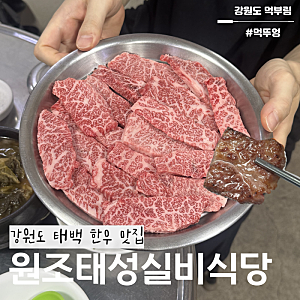태백 원조태성실비식당 한우 맛집 내돈내산 후기 (메뉴, 주차)