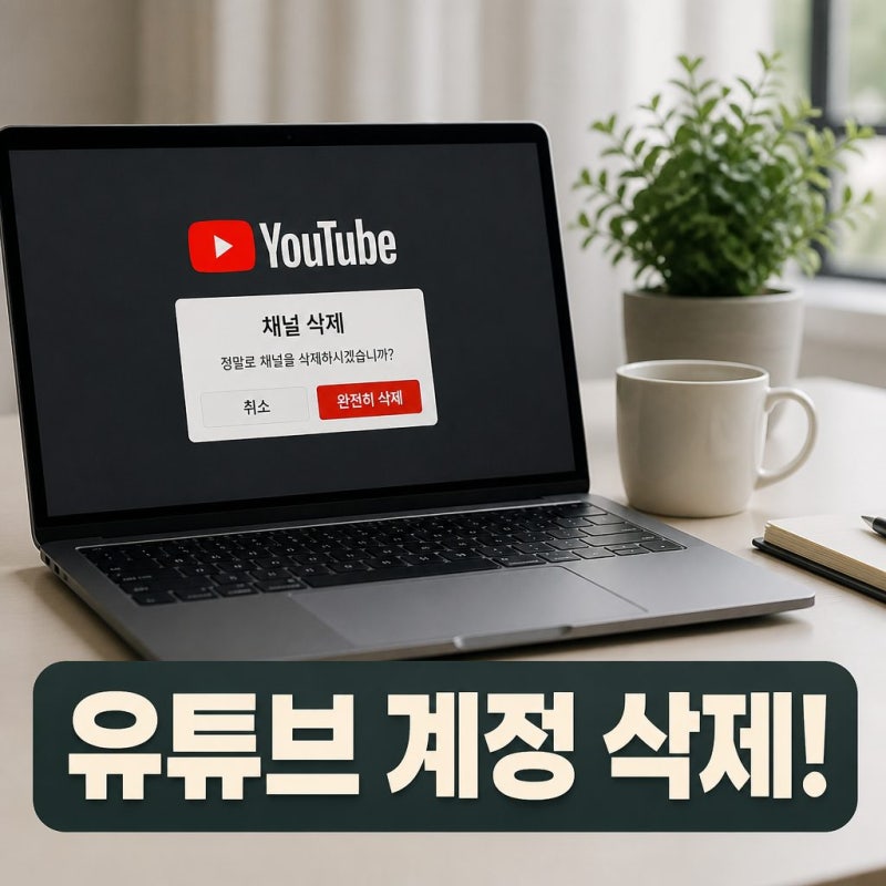 유튜브 계정 삭제 방법 총정리! 안 쓰는 채널 깔끔하게 정리하기