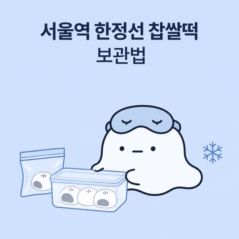 서울역 한정선 찹쌀떡 보관법, 냉장·냉동 언제까지? 1인가구라면 이렇게