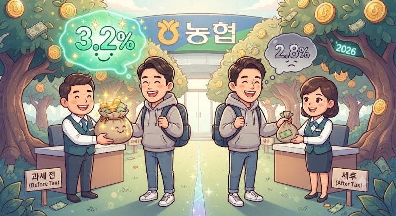 2026 : NH올원e예금 금리 3%대, 같은 농협인데 세후 이자가 갈리는 이유