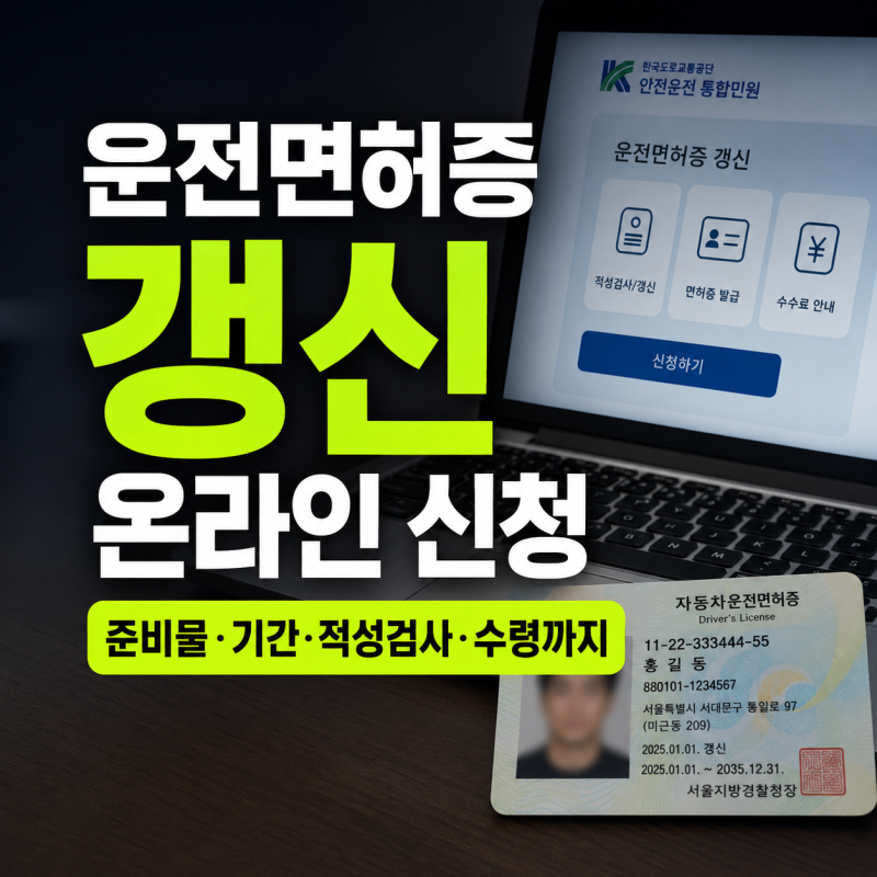 운전면허증 갱신 온라인 신청 방법: 준비물·기간·적성검사·경찰서 수령까지